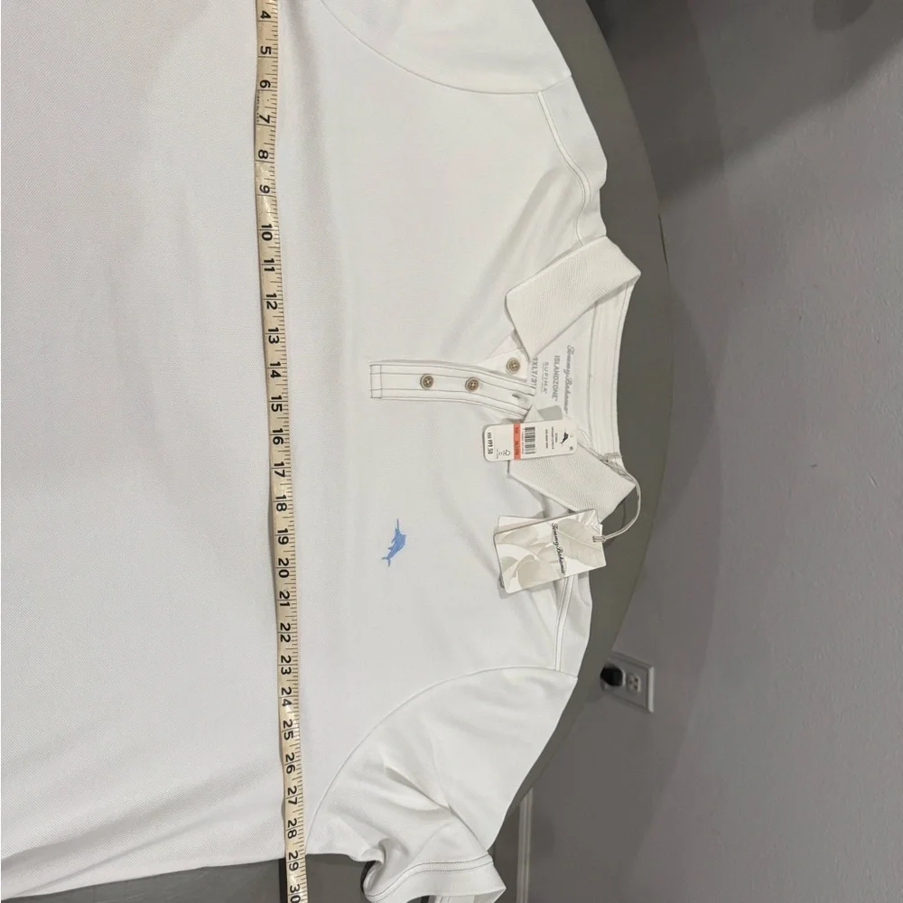 Tommy Bahama Men’s Big and Tall Polo Shirt Bright White 3XLT - Picture 5 of 6